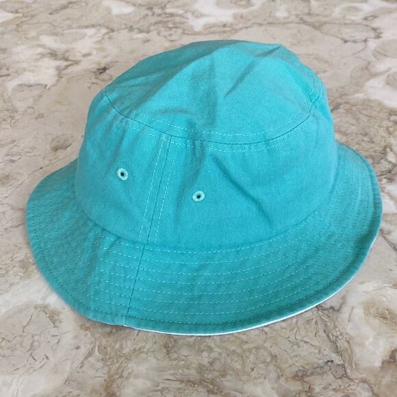 OBEY Rhythm Flat Top Bucket Hat Mint & White Unisex - Picture 2 of 8